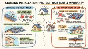 Worried about drilling into your roof for Starlink? Aus Topline Roofing explains the safest mount types and how our Sydney team installs without voiding warranties.