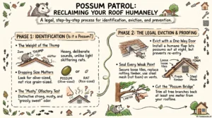 Possums in your roof? No worries, this blog is the complete guide you need to know for safe removal, roof repairs and solar protection.