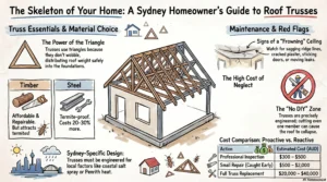 I didn’t know what a truss was either. Then things got expensive. Here’s what every Sydney homeowner should understand for their roofs.