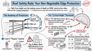 Learn why roof safety rails are essential for Sydney roofing projects. Covers Australian standards, roof pitch requirements, and guardrail requirements.