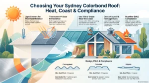 Colorbond Roof Colours for Sydney Homes: A Heat, Coastal and Council Guide