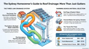 Fascia rotting behind your gutters? Learn how fascia, gutters and downpipes work together, warning signs, materials, and Sydney replacement costs.